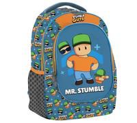 Maricart Sac à dos scolaire élémentaire pour enfants 32 x 21 x 42 cm Sac à dos pour fille avec 2 compartiments et fermeture à glissière - Stumble Guys