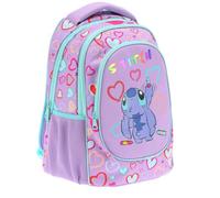 Maricart | Sac à dos scolaire primaire pour enfants 32 x 21 x 42 cm Sac à dos pour fille ou enfant avec 2 compartiments et fermeture à glissière, Stitch