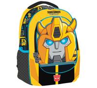 Maricart | Sac à dos scolaire primaire pour enfants 32 x 21 x 42 cm Sac à dos pour fille ou enfant avec 2 compartiments et fermeture à glissière, Transformers - Jaune