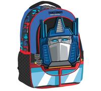 Maricart | Sac à dos scolaire primaire pour enfants 32 x 21 x 42 cm Sac à dos pour fille ou enfant avec 2 compartiments et fermeture à glissière, Transformers - Bleu