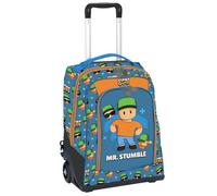 Maricart Sac à dos Trolley scolaire primaire pour enfants 34,5 x 21 x 45 cm avec roues en caoutchouc sac à dos pour enfant ou fille - Stumble Guys