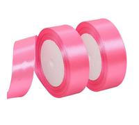 MARICATO 2 Rouleaux Rose Clair Ruban de Satin 20 mm x 23 m - Pour Décoration, Mariage, Baptême et Anniversaire - Emballage Cadeau Décoratif