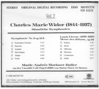 Marie-Andr Morisset-Balier – Orgelsinfonie 2 Op.13 – CD – Harmonia Mundi