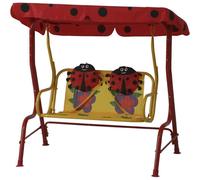 Marie Balançoire pour Enfants Cadre Acier Rouge Polyester 75x115x118 CM Meubles