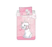 Marie Cat Disney - Parure de Lit Coton Bébé - Housse de Couette 100x135 cm et une Taie d'oreiller 40x60 cm