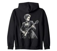Marie Curie Jouant de la Guitare électrique à Bascule Humour Sweat à Capuche