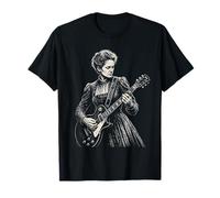 Marie Curie Jouant de la Guitare électrique à Bascule Humour T-Shirt