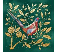 Marie Curie Lot de 10 cartes de Noël caritatives avec enveloppes Motif faisan doré