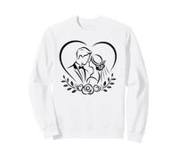 Marié et marié Just Married Jour de Mariage Lune de Miel Sweatshirt