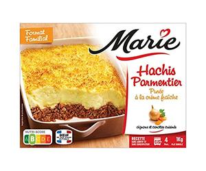 Marie Hachis Parmentier Purée à la Crème Fraîche, 1kg (Surgelé)