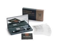 Marie-José Duo Set de poudre à sourcils imperméable avec pochoirs et pinceau (anthracite et noir)