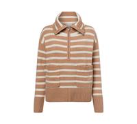 Marie Lund Pull-over camel / blanc, Taille S