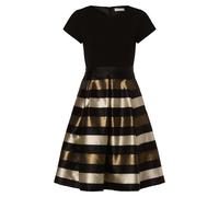 Marie Lund Robe de cocktail or / noir / blanc perle, Taille 40