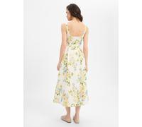 Marie Lund Robe de soirée jaune / vert / blanc, Taille 44