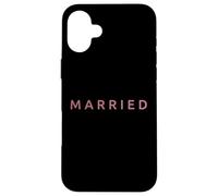 Marié, Mari, épouse, Mariage drôle Couple Assorti Coque pour iPhone 16 Plus