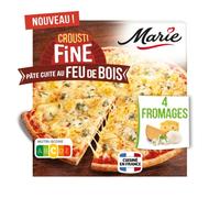 Marie Pizza 4 Fromages Crousti Fine Pâte Cuite au Feu de Bois 390 g