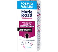 MARIE ROSE - Lotion Extra Forte Anti Poux et Anti Lentes - Peigne Inclus - Sans Insecticides Chimiques - Format Familial - A partir de 3 ans - 200 mL - Fabriqué en France
