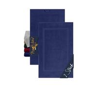 Marie´s Home 1612.2351 Lot de 2 tapis de douche classiques pour douche, baignoire et WC Bleu marine 50 x 80 cm