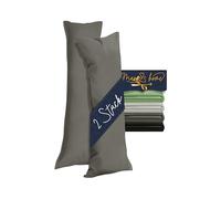 Marie´s Home 1613.2353 Lot de 2 housses de coussin de positionnement latéral Anthracite 40 x 145 cm