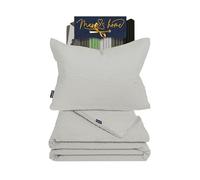 Marie´s Home 1616.2356 Parure de lit pour enfant en seersucker 2 pièces 100 x 135 cm + 40 x 60 cm Argenté