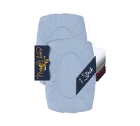 Marie´s Home 1627.2372 Lot de 2 housses de coussin en soie, pour coussin de nuque, taille M, bleu clair