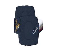 Marie´s Home 1627.2372 Lot de 2 housses de coussin en soie, pour coussin de nuque, taille M, bleu marine