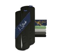 Marie´s Home 2 x Housses de Coussin 40 x 15 cm pour Traversin 1613.2353 Noir