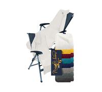 Marie´s Home Housse de Chaise pour Salon de Jardin Exterieur 60x130 cm - Tissu éponge 100% Coton Doux - Housse de Coussin pour Chaise Longue - certifiée Oeko-TEX, Blanc
