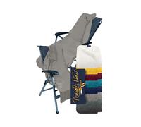 Marie´s Home Housse de Chaise pour Salon de Jardin Exterieur 70x200 cm - Tissu éponge 100% Coton Doux - Housse de Coussin pour Chaise Longue - certifiée Oeko-TEX, Argent