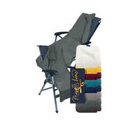 Marie´s Home Housse de Chaise pour Salon de Jardin Exterieur 70x200 cm - Tissu éponge 100% Coton Doux - Housse de Coussin pour Chaise Longue - certifiée Oeko-TEX, Gris