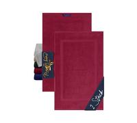 Marie´s Home Lot de 2 tapis de bain classiques pour douche, baignoire et WC 1612.2351, 50 x 80 cm, Bordeaux