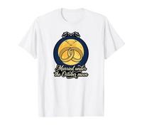Marié sous la Lune d'octobre Halloween Automne Mariage Complet T-Shirt Graphique avec Valeur