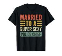 Mariée à un chef de police super sexy, mari et femme drôle T-Shirt
