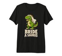 Mariée à Un Saurus drôle Dinosaure Mariée Célébration de Mariage Mignon T-Shirt Haut de Gamme