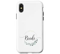 Mariée, mariage, enterrement de vie de jeune fille, eucalyptus Coque pour iPhone X/XS