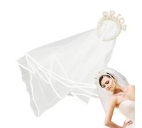 mariée - Voiles mariée pour mariage,Accessoires cheveux avec embellissement perles pour femmes dames, cadeau mariage pour fiançailles Zankie