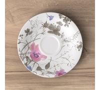 Villeroy & Boch Mariefleur Gris Basic Sous-tasse, 19 cm, Porcelaine Premium, Blanc/Multicolore