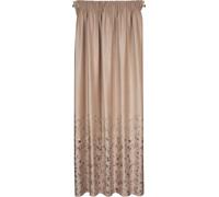 MARIELA rideau beige 140x270 cm velours imprimé marbré sur ruban