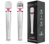 MARIELOVE Baguette de massage haute performance 20 niveaux Forte vibration et tête flexible en silicone Idéal pour la relaxation musculaire et le massage du cou et du dos