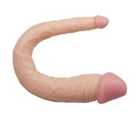 marielove für neuen schwung. Gode double-36 cm-Imitation réaliste-Veines naturelles en matériau souple et testicules prononcées-Avec ventouse pour strapon ou harnais-Pour femmes,hommes et couples