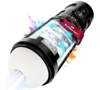 MARIELOVE Masturbateur électrique pour homme - Simulateur de pipe avec fonction d'aspiration et de vibration | 5 modes & mouvement télescopique | Jouet sexuel réel avec fonction rotation et massage |