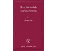 Marietta Auer Recht harmonisch (Poche) Lectiones Inaugurales
