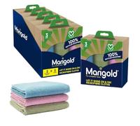 Marigold Let It Shine on and on Lot de 5 Chiffons en Microfibre 100% recyclés, Chiffons de Nettoyage multifonctionnels réutilisables pour Toutes Les Surfaces, lavables en Machine