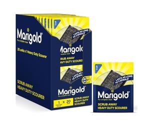 MARIGOLD Scrub Away Lot de 20 Blocs de Gommage en Acier Inoxydable Gris 11 x 1,8 x 15,5 cm