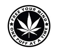 Marijuana Weed High Hippie Car Sticker Decal Legalize Drugs One Love