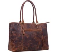 Marika' Sac Ordinateur 15,6 Douanes Cuir Femme Grand Sac D'Affaires Sac À Bandoulière Office Bag Sac À Main Vintage En Cuir Véritable[H3549]