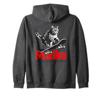 MARIKE - Joli nom de fille avec un chat & un skateboard Sweat à Capuche