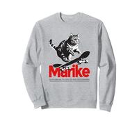 MARIKE - Joli nom de fille avec un chat & un skateboard Sweatshirt