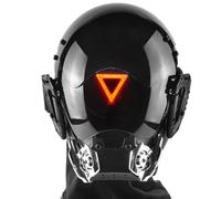 Marikito Casque Puk avec LED - Techwear Mak, Vertex Future Deig, Light U Mak pour Colay, Halloween et Carival