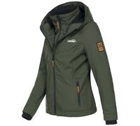 MARIKOO B659 Veste de transition pour femme avec capuche légèrement doublée, olive, XS